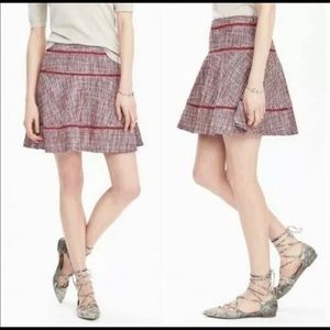 Banana Republic Skirt Women’s Size 8 Pink Tweed A Line Short Side Zipper